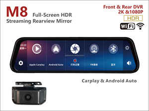 กระจกมองหลังแบบสตรีมมิ่ง HDR 2K กล้องติดรถยนต์แบบหน้าจอสัมผัสกล่องรถยนต์แบบเต็มจอ - Product Image 3