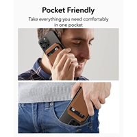 Tas kartu magnetik kuat modis mewah, tas kartu magnetik kuat, 2 dalam 1 dengan penyangga, casing elastis, tas dompet penyimpan kartu belakang