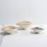 Luxe moderne Scandinavische op maat gemaakte gekleurde decoratieve steengoed ecologische cadeau chocolade serveerschaal fruitkom Wisdom Crafts