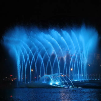 Cascade numérique en métal facile à installer, musique et fontaine extérieure pour la décoration de bureau, patio et aménagement paysager