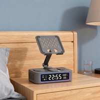 Station de charge sans fil pliable 8 en 1, support de charge magnétique pour téléphone, montre, écouteurs, tablette, lampe, horloge, haut-parleur