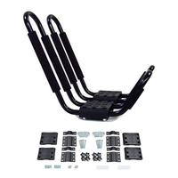 Support universel pliable en J pour kayak, en acier allié, capacité de charge de 150 lb, fixation sans outil par sangle pour porte-bagages de toit de voiture, SUP et kayaks