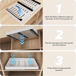 Pull Cabinet Organizer Expandable Heavy Duty Metal <b>Slide</b> <b>Drawers</b> Multifunction Flexible Kitchen Bathroom Living Room Food - Product Image 6