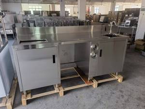 Conception de <span class=keywords><strong>comptoir</strong></span> de bar de restaurant de restauration rapide en acier inoxydable robuste commercial - Product Image 5