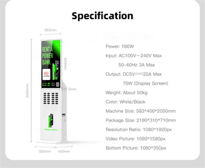 Pantalla Publicitaria de 43 Pulgadas con Sistema de Alquiler de Power Banks, Soporte de Pie - Product Image 4