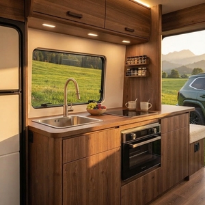 Casa Mobile Rimorchiabile per Glamping e <span class=keywords><strong>Campeggio</strong></span>, Mini Casa Prefabbricata, Caravan Modulare RV con Parete <span class=keywords><strong>in</strong></span> Vetro, Novità 2026-2027 - Product Image 5