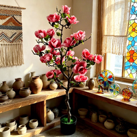 Neuheiten Raumdekoration Künstliche Magnolienblüte Rote Seidenblumen Weihnachts- und Geburtstagsdekoration Hochzeitsblumenarrangements