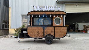 Fabrication en usine de glaces à bon prix avec équipement entièrement de cuisine Camion remorque alimentaire en forme de bateau en bois nouvellement conçu - Product Image 2