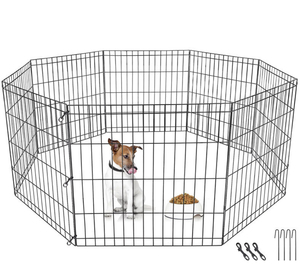 Parc <span class=keywords><strong>pour</strong></span> animaux de compagnie, intérieur/<span class=keywords><strong>extérieur</strong></span>, en acier galvanisé, portable, pliable, clôture de sécurité <span class=keywords><strong>pour</strong></span> chiens, chats, lapins - Product Image 2