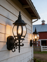 Lampes murales extérieures permanentes, luminaires muraux LED étanches pour jardin