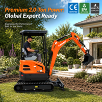 Mini-Excavatrice KAISAN 2 Tonnes, 3 Tonnes, 1 Tonne avec Moteur Kubota, Vente en Gros à Prix Réduit, Mini-Baggeuse 2 Tonnes Certifiée CE