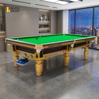 Table de billard 8 boules en gros, 8ft 9ft, avec plateau en ardoise bleue, table de snooker en bois massif pour bar, club, usage domestique