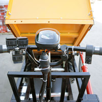 Chariot électrique miniature à 4 roues, moteur DC sans balais 2000W, quadricycle électrique avec pelle mécanique, chariot de transport électrique