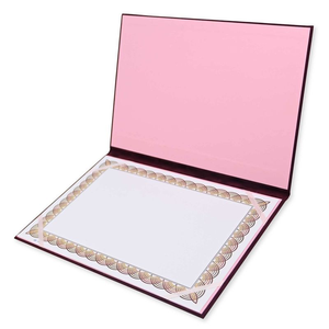 Cartella Porta Certificati A4 di Lusso in Velluto Bordeaux con Copertina Rigida in Pelle Scamosciata - Product Image 2