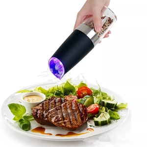 Moulin à sel et à poivre automatique à gravité avec lumière LED bleue, vente en gros, offre spéciale - Product Image 6