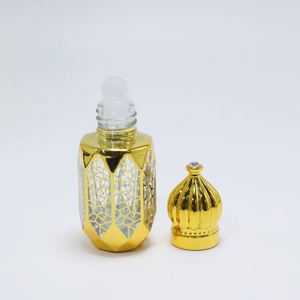 Luxury Golden Arabian Glass <b>Empty</b> Essential Oil Nail Polish Oil Roll Hot Stamping 6ml Capacity Custom Logo Eco-friendly Perfume - Product Image 2