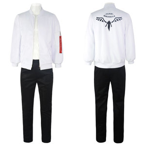 Chaqueta Hagami Ichitora, Disfraz <span class=keywords><strong>de</strong></span> Cosplay para Hombre, Estilo Anime, Chaqueta Bomber Blanca con Parche Rojo, Inspirada en <span class=keywords><strong>Tokyo</strong></span> <span class=keywords><strong>Revengers</strong></span> - Product Image 3