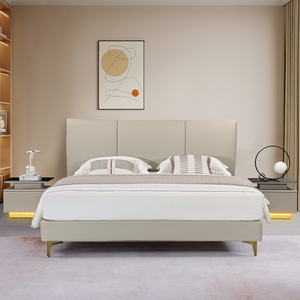 Мягкие кровати из массива дерева с обивкой, современные кровати размера «king-size» с местом для хранения, роскошные раскладные кровати для гостиной - Product Image 1