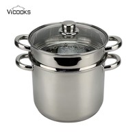 Casserole à pâtes en acier inoxydable avec couvercle, compatible induction, pour la cuisine à domicile, les restaurants