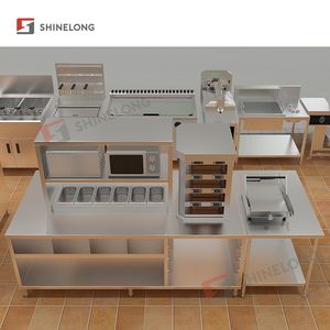 Komple Fast Food restoran ekipmanları Burger restoran mutfak ekipmanları malzemeleri bir durak satın alma - Product Image 1