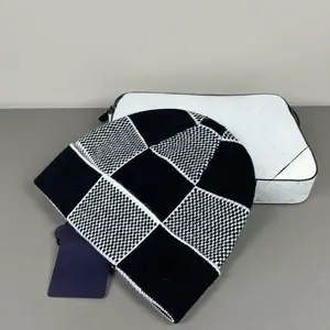 מעצב יוקרה לסרוג כובע בייסבול עמיד לחורף סרוג צמר סרוג כותנה מודפסת כובעי גולגולת 100% כותנה - Product Image 6