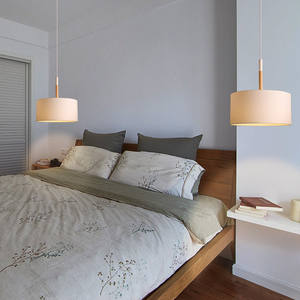 Lampe suspendue circulaire en <span class=keywords><strong>tissu</strong></span>, design moderne, luminaire décoratif d'intérieur, nouveau modèle - Product Image 6