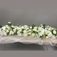 DKB personalizzato 100 cm * 30 cm decorazione di seta floreale runner tavolo arco fiore artificiale per matrimonio