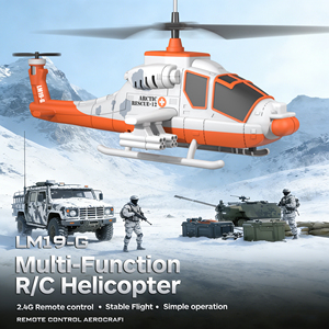 Nuevo Helicóptero RC SJY-LM19-G de Rescate Polar, 3 Canales, 3 Modos de Velocidad, Naranja y Blanco, Juguete Educativo Científico Mecánico - Product Image 4