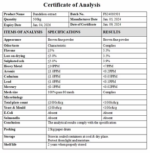 Giá tốt nhất bồ công anh flavonoid 5% 10% Hữu Cơ bổ sung bồ công anh chiết xuất từ rễ - Product Image 4
