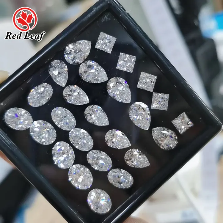 Redleaf Moissanite özel çeşitli şekiller GRA sertifikalı DEF VVS Moissanite taş serbest moissanit elmas