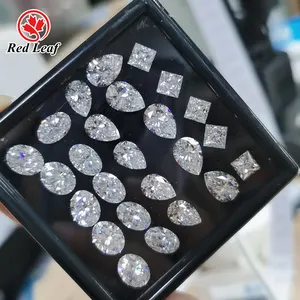 Redleaf Moissanite özel elmas gevşek taş, GRA sertifikalı, çeşitli şekiller