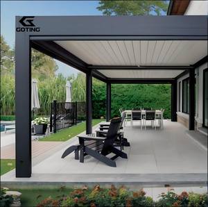 Sistema de pérgola retráctil automático <span class=keywords><strong>3x4</strong></span>, Mirador de patio trasero exterior moderno, <span class=keywords><strong>toldo</strong></span> de techo motorizado de aluminio <span class=keywords><strong>impermeable</strong></span> - Product Image 6