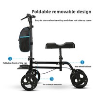 Scooter de mobilité des jeunes avec frein à une jambe Béquilles de blessure à la cheville Walker & Rollator pour la récupération des fractures
