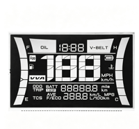 Écran LCD 5 pouces pour tableau de bord de moto, affichage TN négatif, film bleu, code segmenté, rétroéclairage LED, fond bleu, blanc