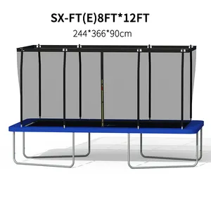 Hot Sale TUV GS UV Resistant Outdoor 8FTx12FT Rectangular Trampoline