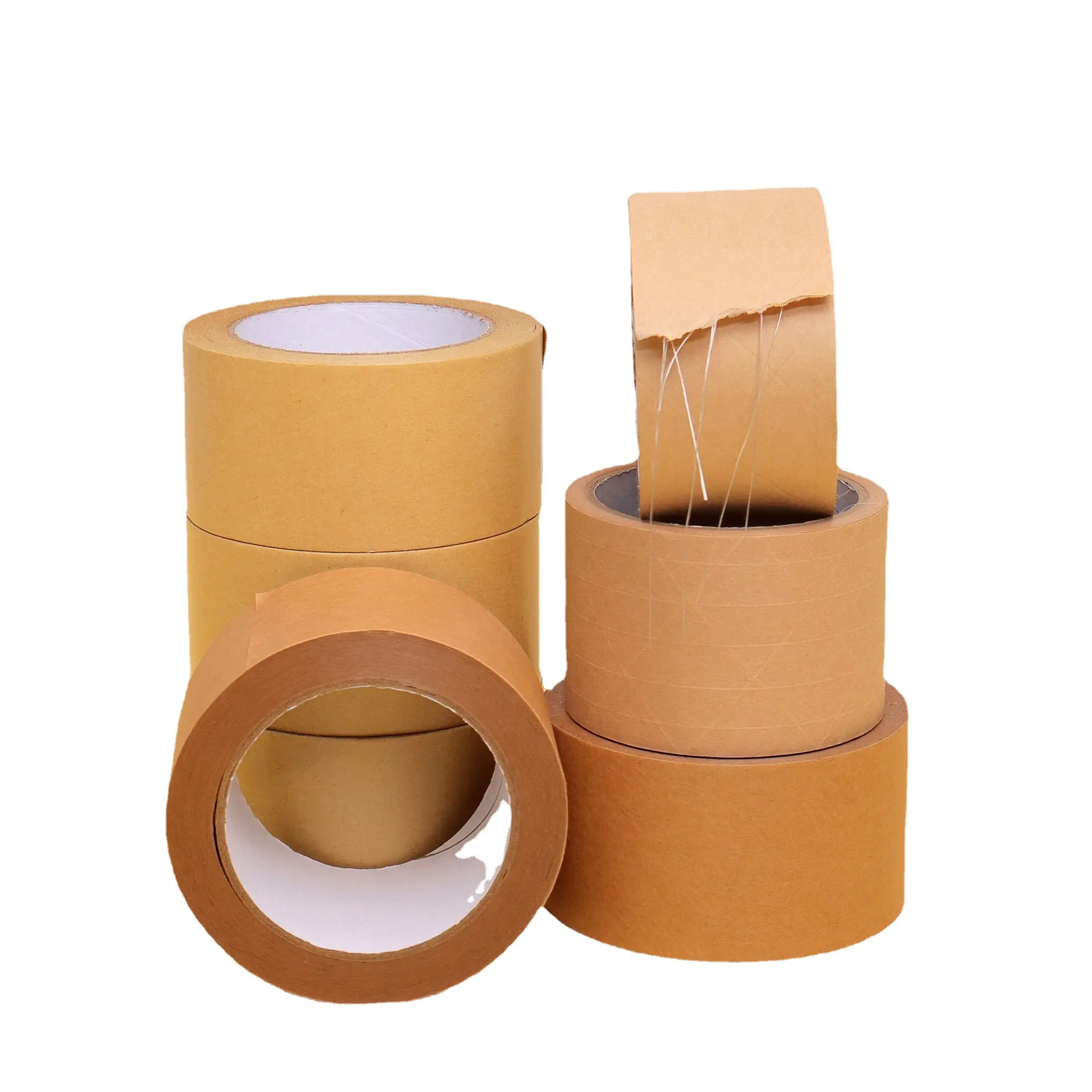 Factory custom degradable Reinforced Gummed Kraft Paper Tape Logo Water Activated Paper Tape