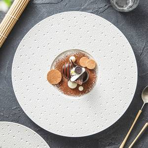 Assiette en céramique écologique mate pour plats froids, apéritifs, pâtes, salades, desserts, plateau de service, buffet, restaurant - Product Image 3