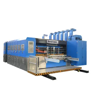 Corrugated carton box flexo printing die cutting making machine for sale