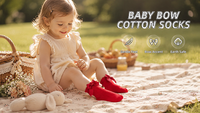 Chaussettes antidérapantes respirantes en coton tricoté pour bébé fille, certifiées Oeko-Tex, collection automne-hiver, avec nœud, style décontracté
