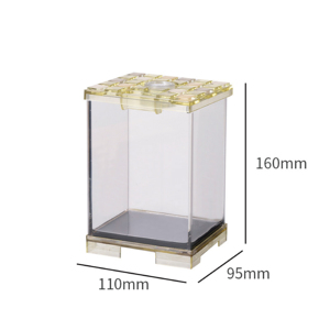Pecera de escritorio JSD para peces Betta, acuario pequeño apilable de acrílico con luz LED, tapa de mosaico, mini pecera para Guppy y peces pequeños - Product Image 6
