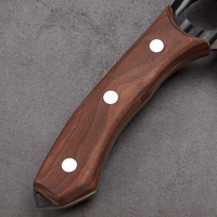 Couteau à viande professionnel de 6 pouces, couteau de boucher, lame martelée avec manche en bois de rose pleine longueur