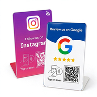 Panneau de table NFC Ntag215 RFID 13,56 MHz en forme de L avec affichage de code QR, étanche et résistant aux intempéries, design personnalisable pour restaurants