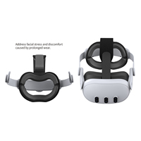 Tali Kepala TPU yang Dapat Disesuaikan dengan Bantalan Spons Lembut, Penyangga Headset VR/AR yang Seimbang untuk Kenyamanan & Pengurangan Tekanan Wajah