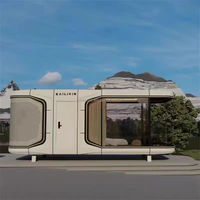 Maison Capsule de Luxe Volferda, Structure en Acier, Design Moderne Écologique pour Villa, Appartement, Centre Commercial, Utilisation Extérieure, Installation Facile