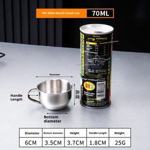 Tazón de acero inoxidable para jabón de afeitar con asa, taza para hombres, para crema de afeitar, espuma limpiadora, herramienta para afeitar - Product Image 6