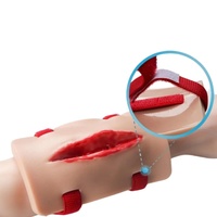 Almohadilla de práctica para heridas traumáticas con simulación de sangrado para entrenamiento de primeros auxilios silicona reutilizable