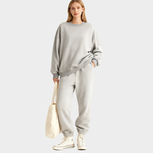 TKAN404 Wholesale <b>Mock</b> neck Cotton HeavyWeight Soft Fleece Pullover Print Crewneck Oversized <b>Turtlenecks</b> Sweatshirt Women - Product Image 3