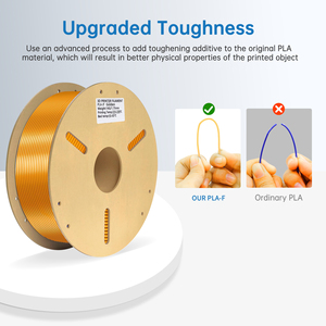 1kg Netweight Impresión 3D 1kg 1,75mm Color dorado Nuevas varillas de plástico de moldeo superior Varillas de plástico dorado PLA-F 330m de longitud - Product Image 3