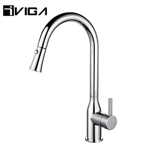 High Quality UPC Hot Cold Water Kitchen Faucet Pull Out Spray Head Single Lever Kitchen Mixer Taps