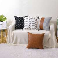 Housse de coussin de canapé pour salon et chambre à coucher, fermeture éclair invisible, taie d'oreiller lavable